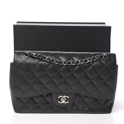 Chanel Caviar Quilted Jumbo Double Flap Black 14 of 14