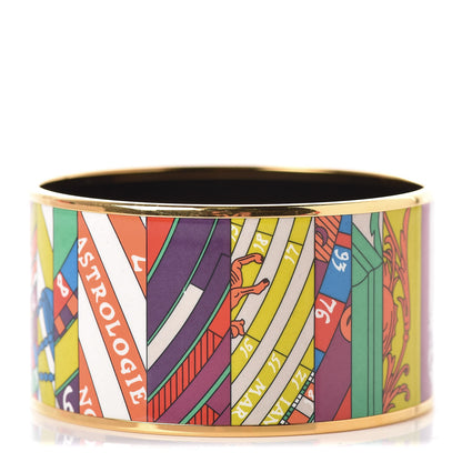 Hermes Enamel Printed Extra Wide Astrologie Nouvelle Bracelet 65 1 of 6
