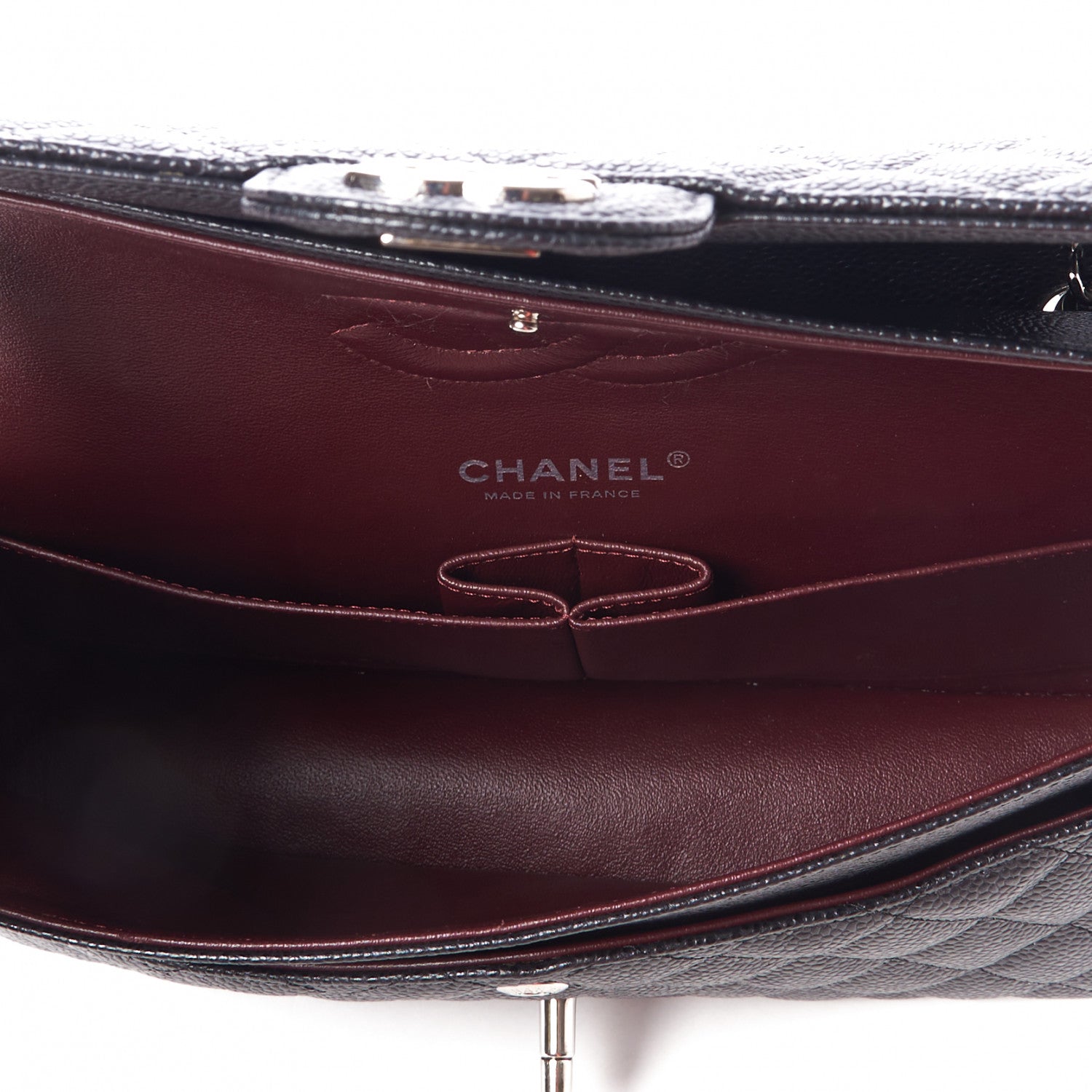 Chanel Caviar Quilted Medium Double Flap Black 6 of 10