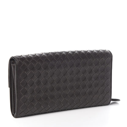 Bottega Veneta Nappa Intrecciato Continental Flap Wallet Ebano 3 of 8