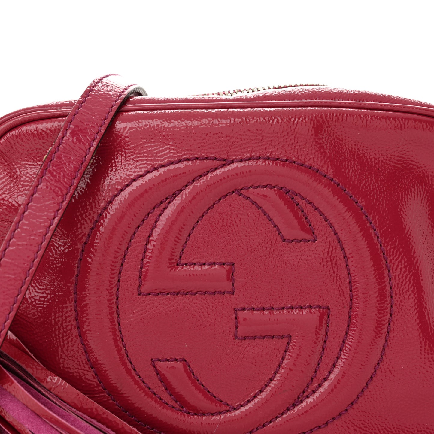 Soft Patent Small Soho Disco Bag Bright Bougainvillea