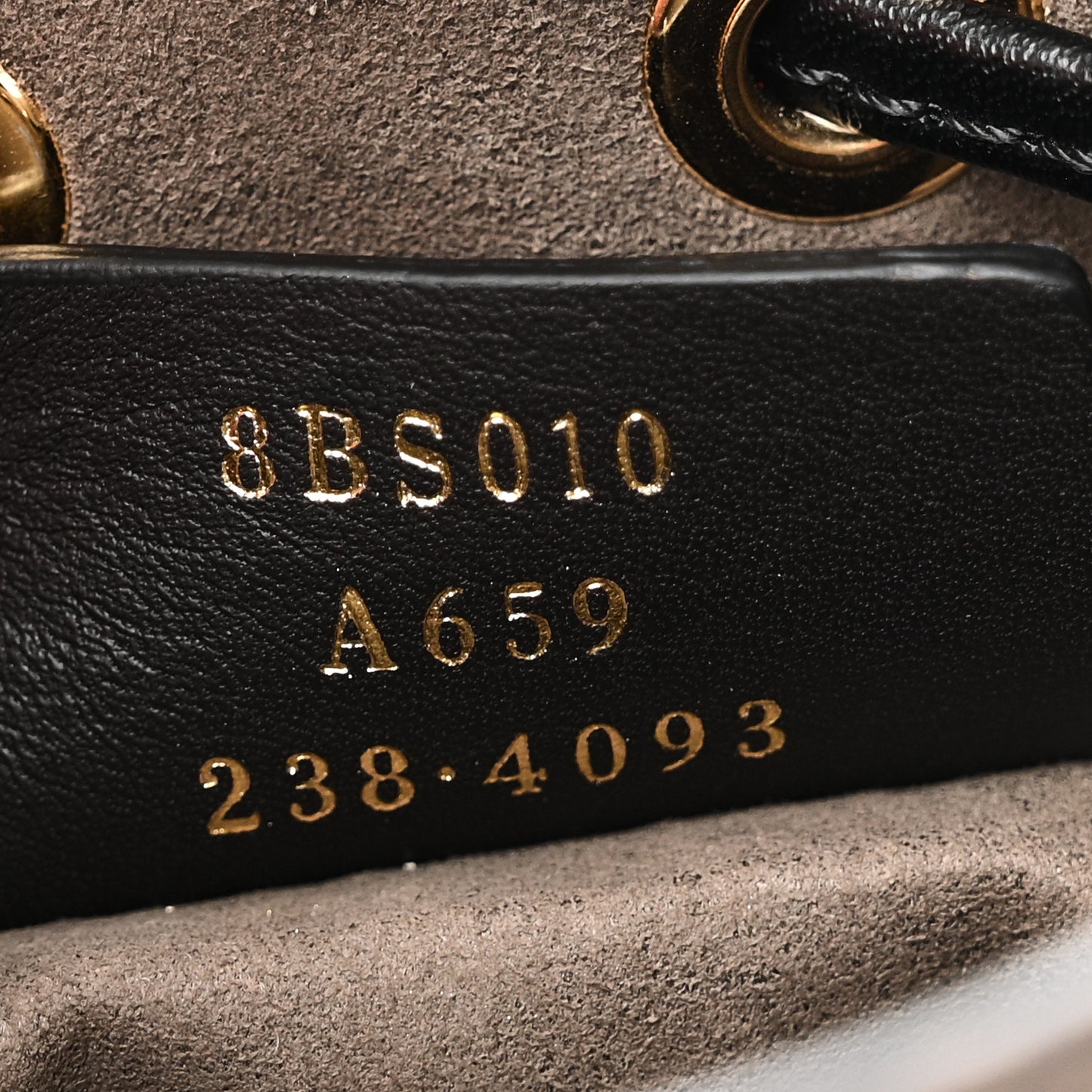 Vitello Liberty F is Fendi Bi-Color FF 1974 Embossed Mini Mon Tresor Bucket Bag Maya Black