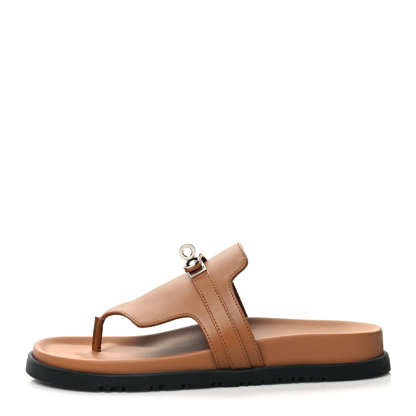 Calfskin Womens Empire Sandals 38 Naturel