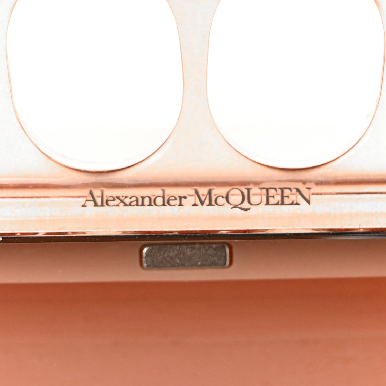 Alexander McQueen PVC Marble Skull Box Clutch Rose Pink 9 of 9