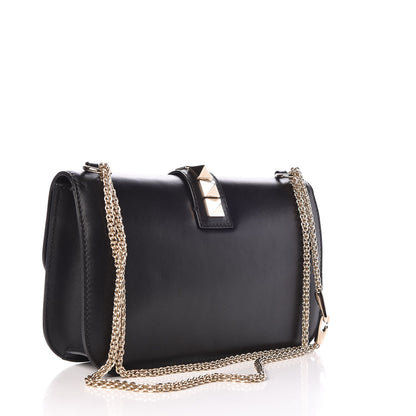 Valentino Garavani Vitello Medium Glam Lock Rockstud Flap Black 3 of 6