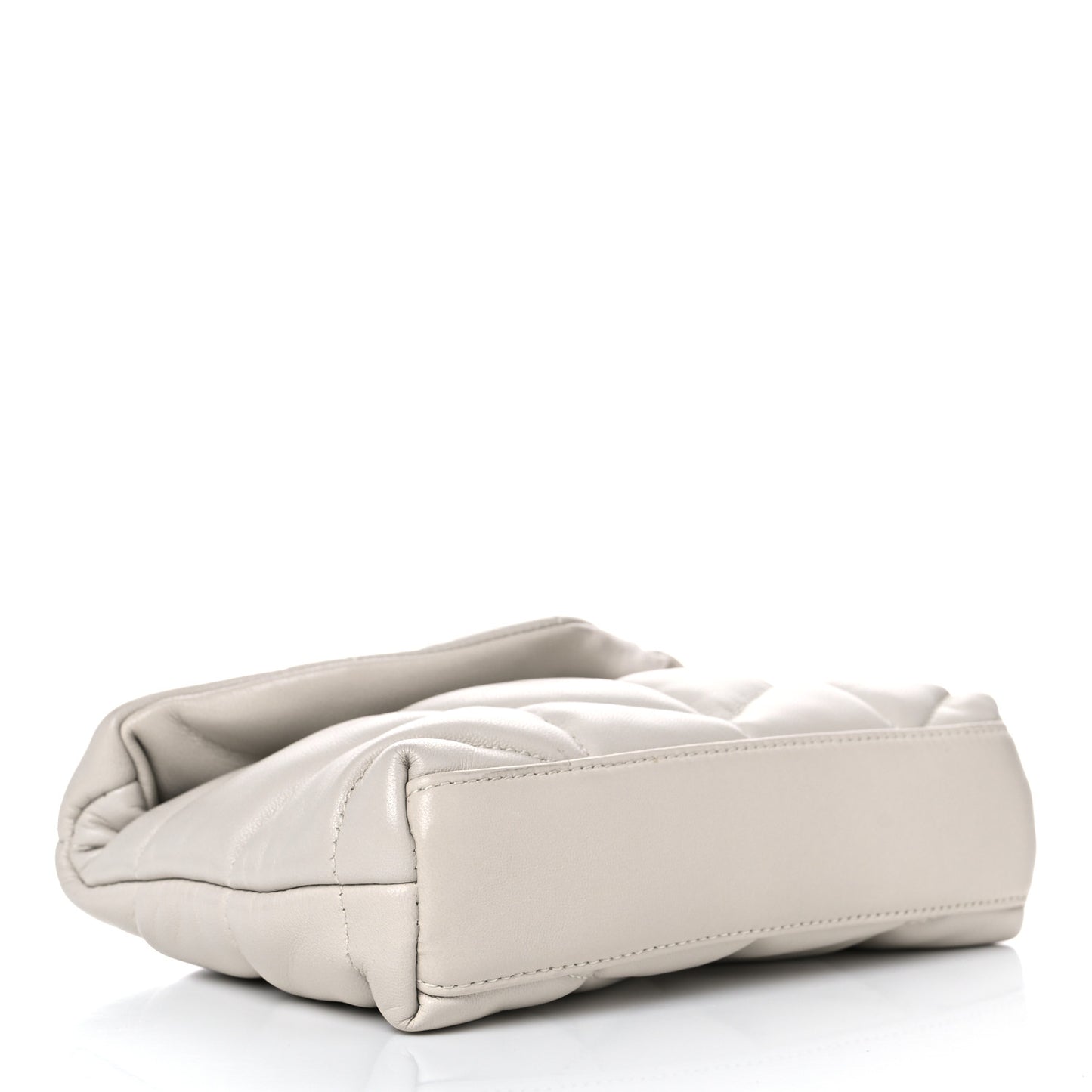 Lambskin Monogram Loulou Puffer Pouch Clutch Crema Soft