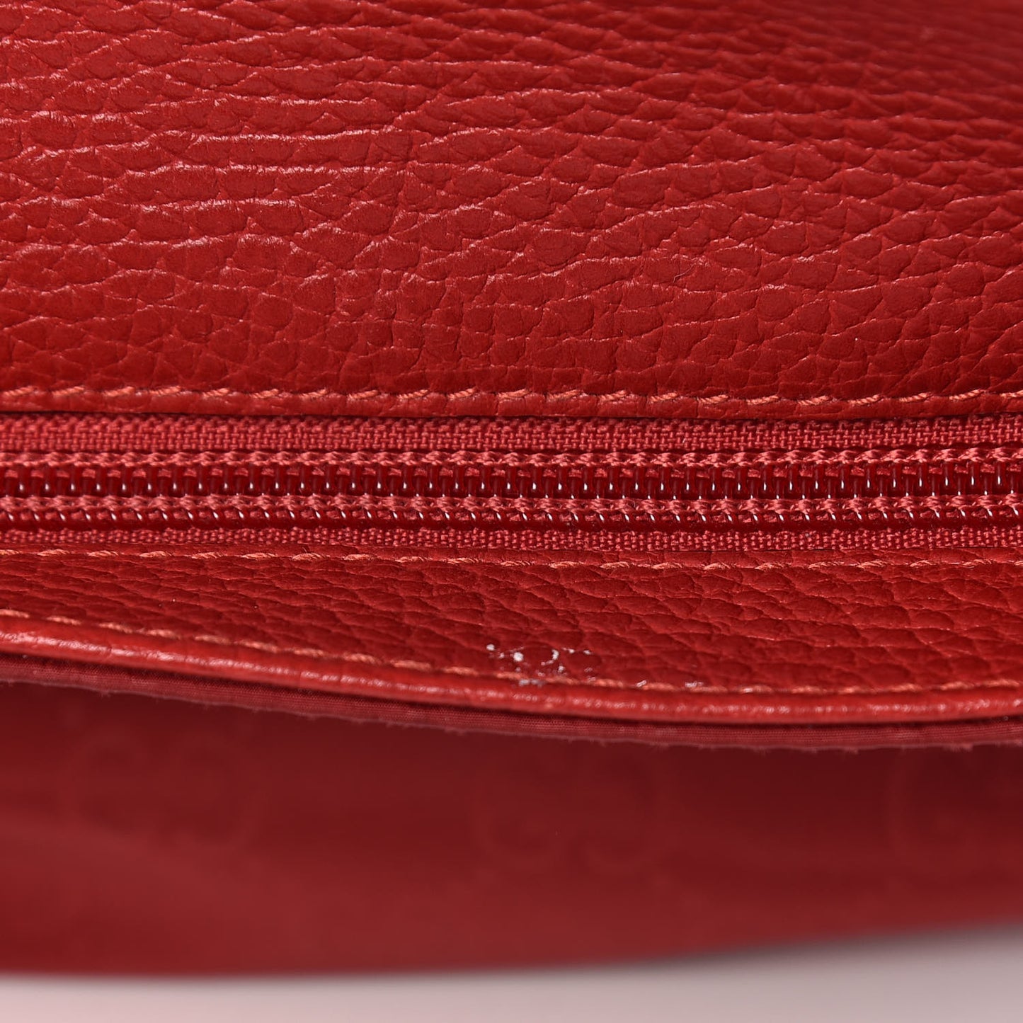 Nylon Monogram Dollar Calfskin Flat Messenger Bag Vibrant Red