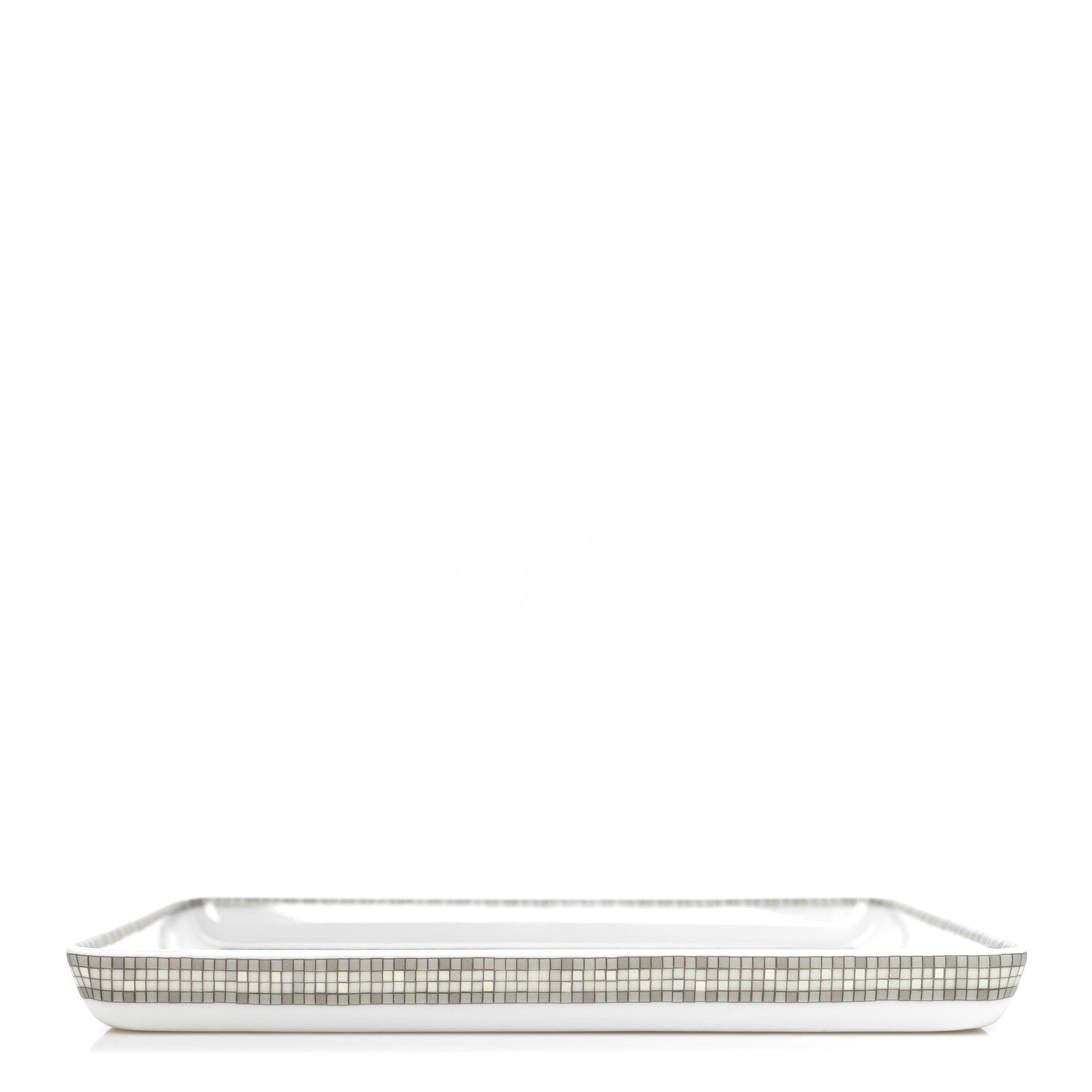 Hermes Porcelain Mosaique Au 24 Sushi Plate Platine 4 of 8