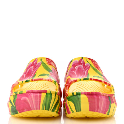 Balenciaga X CROCS Rubber Tulip Print  Womens Pool Slides 38 Multicolor 3 of 9