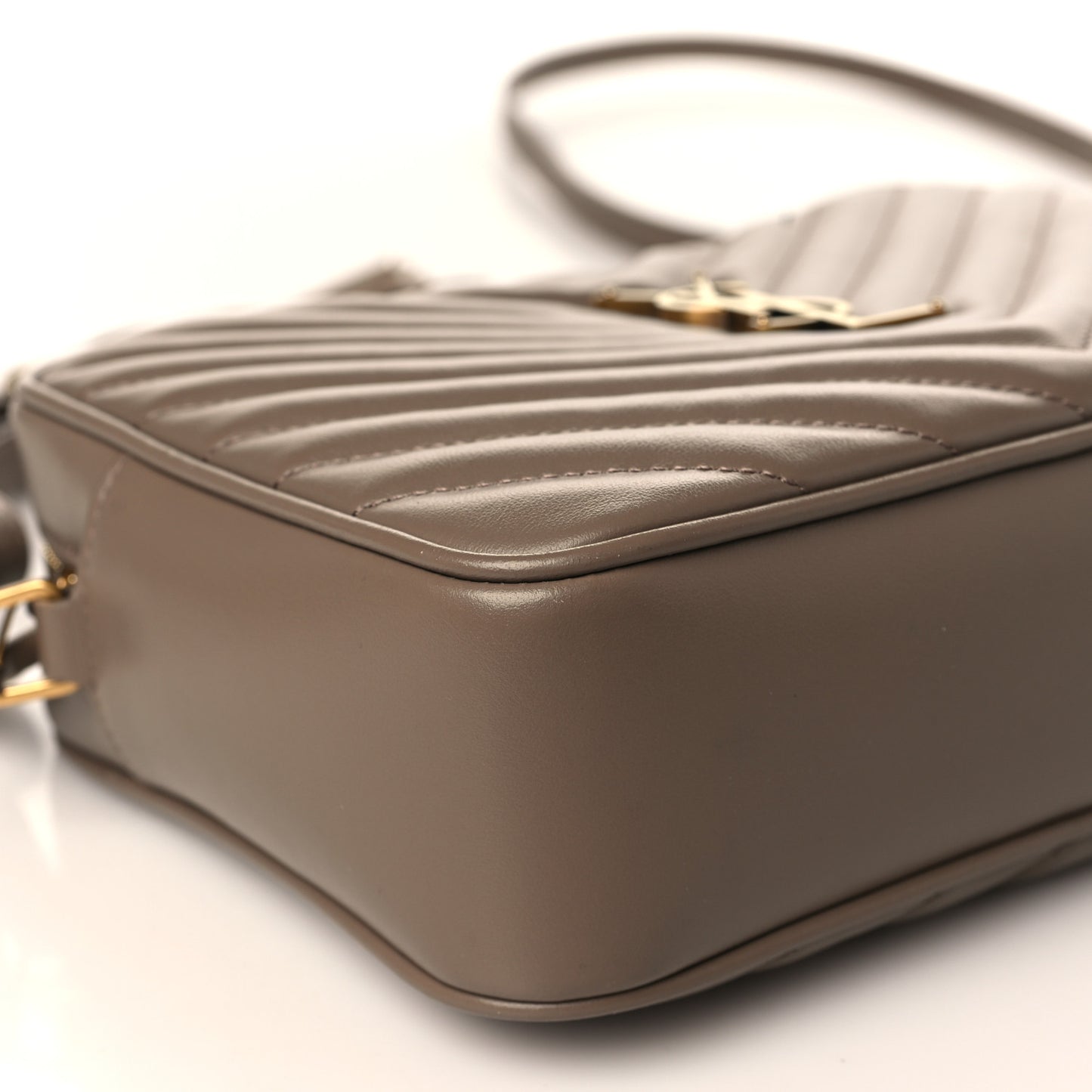 Calfskin Matelasse Monogram Lou Camera Bag Dark Beige
