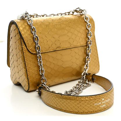 Louis Vuitton Metallic Snakeskin Twist Shoulder Bag PM Gold 3 of 11