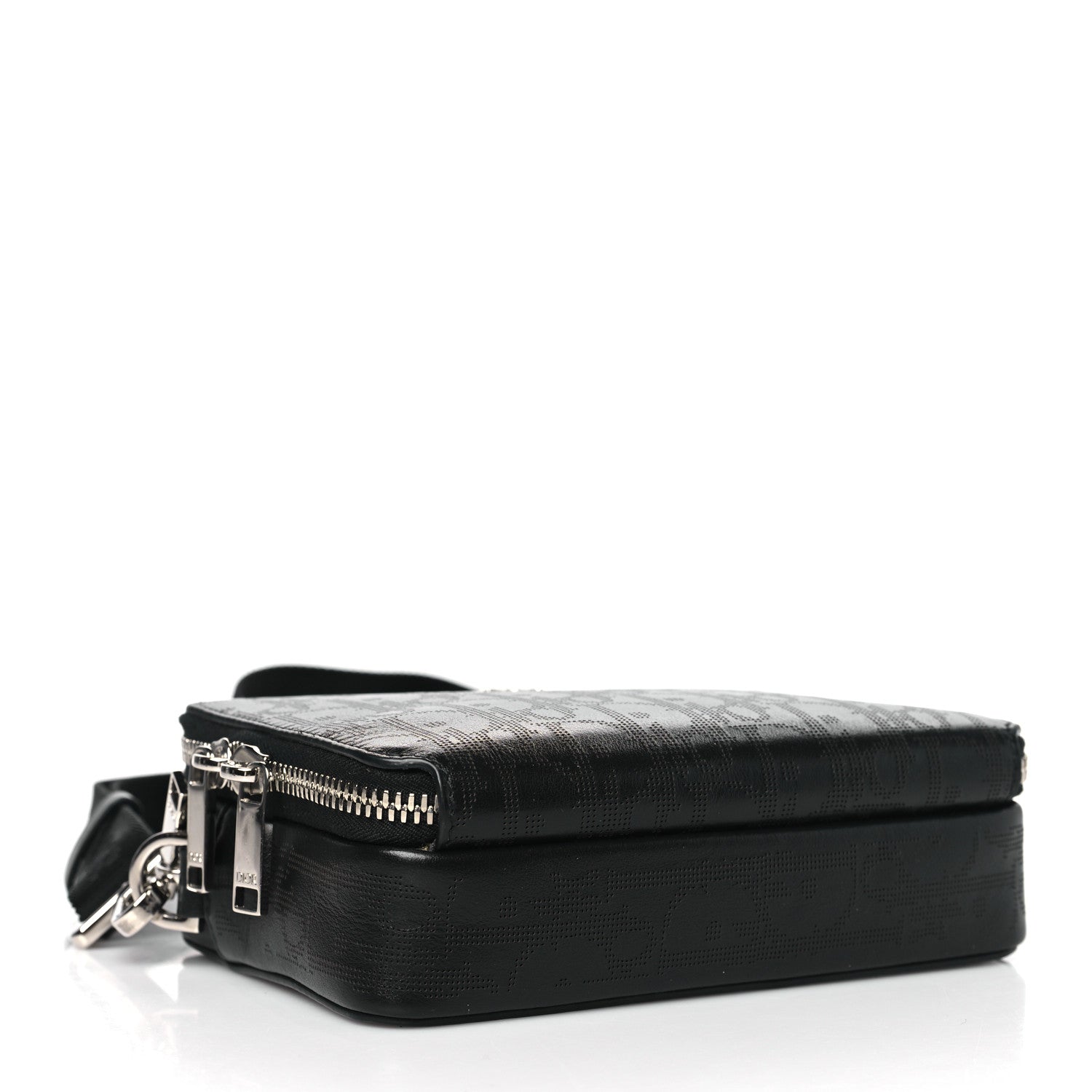Christian Dior Calfskin Oblique Galaxy Perforated Messenger Black Multicolor 4 of 11