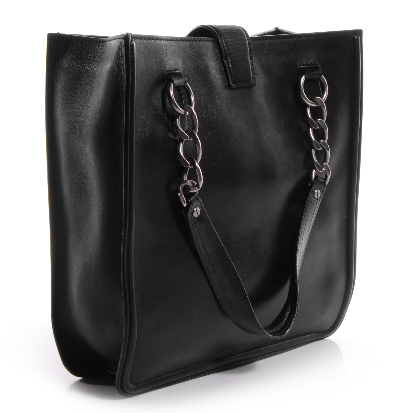 Calfskin Open Tote Black