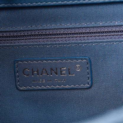Chanel Calfskin Quilted Easy Shopping Tote Blue 8 of 12