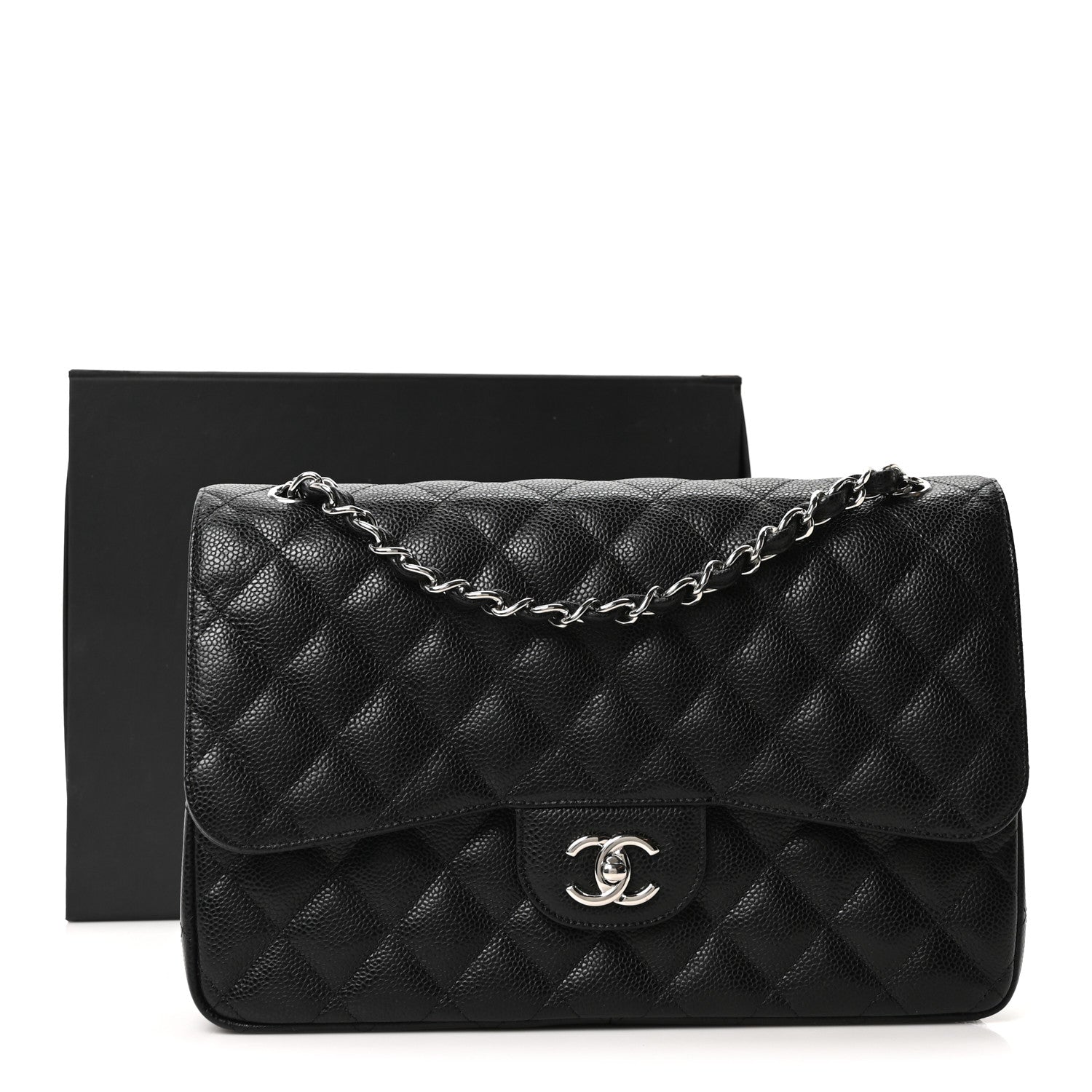 Chanel Caviar Quilted Jumbo Double Flap Black 11 of 11