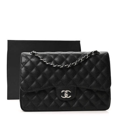 Chanel Caviar Quilted Jumbo Double Flap Black 11 of 11
