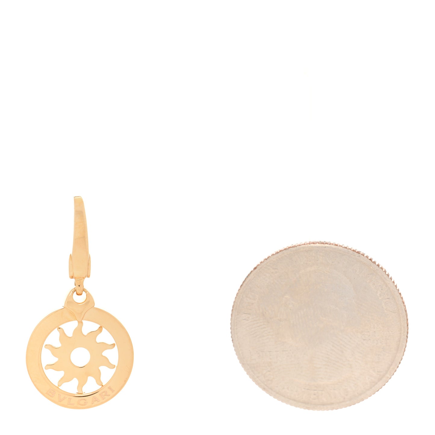 18K Yellow Gold Tondo Sole Charm Pendant