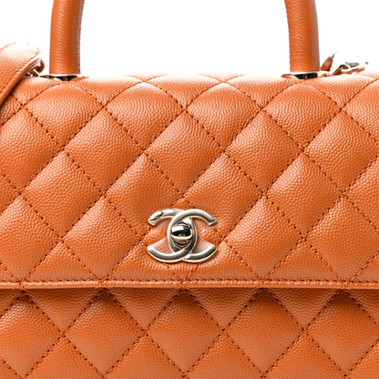 Chanel Caviar Quilted Mini Coco Handle Flap Light Brown 10 of 10