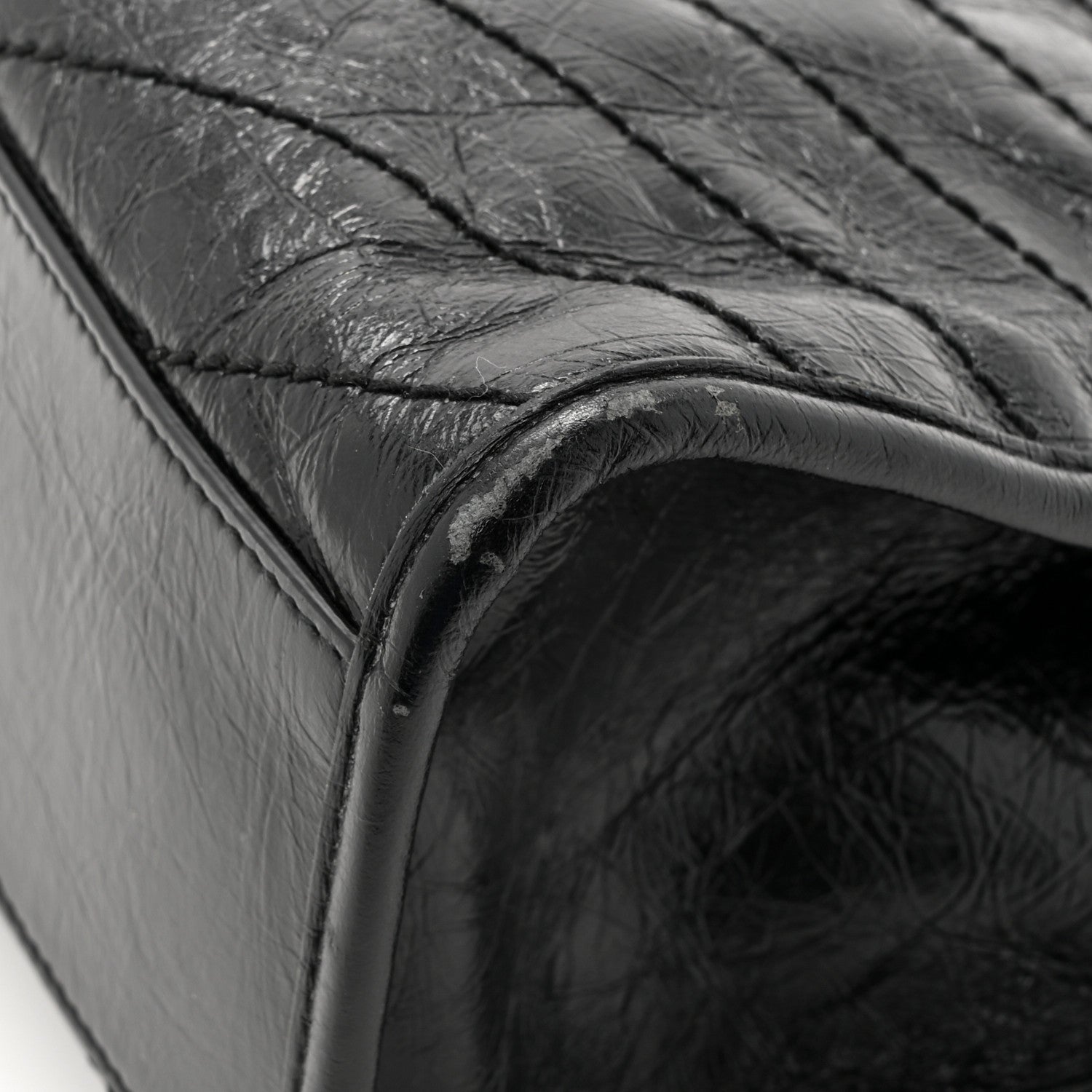Saint Laurent Crinkled Calfskin Matelasse Monogram Medium Niki Shopper Tote Black 15 of 17