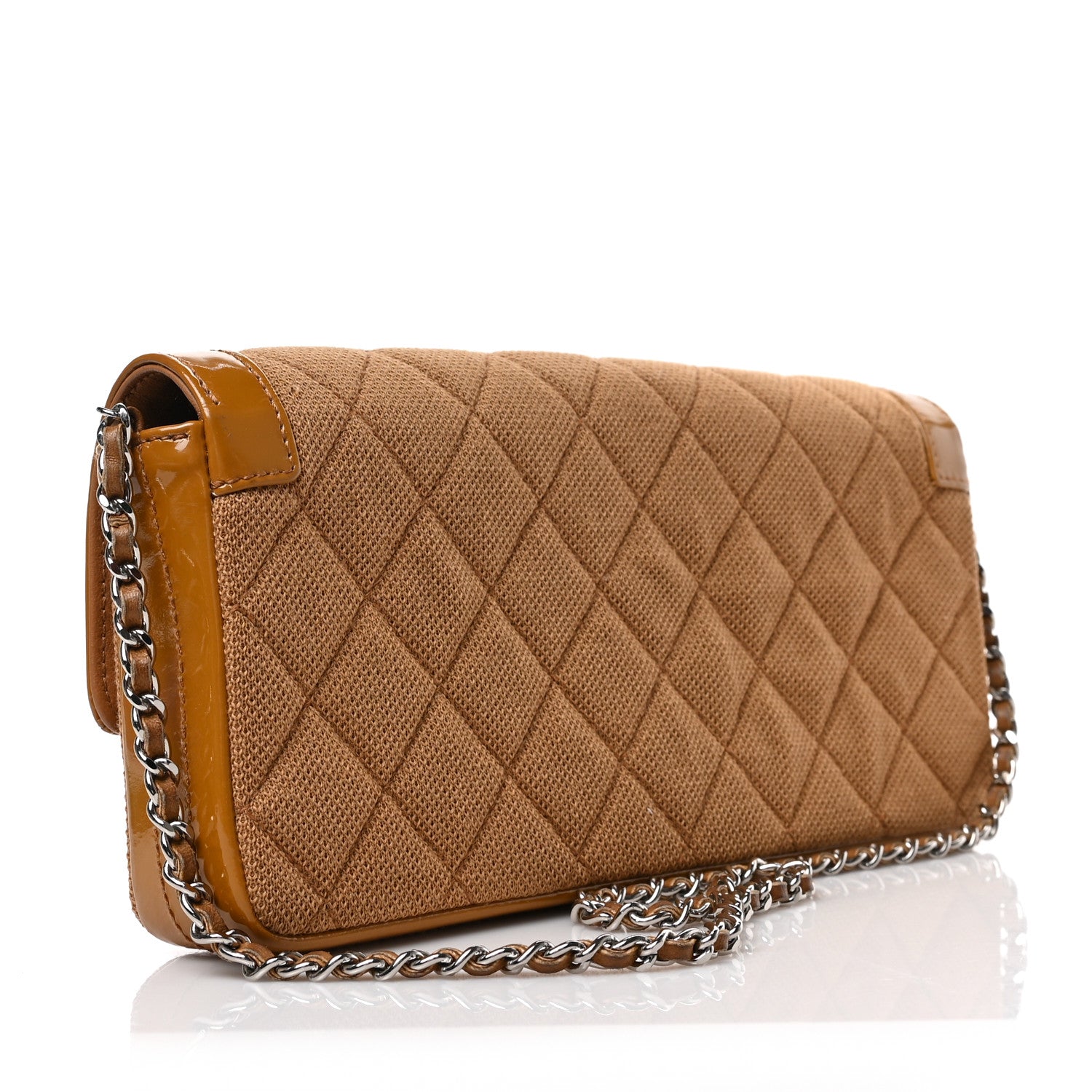 Chanel Jersey Patent Quilted 2.55 Reissue East West Flap Brown 3 of 9