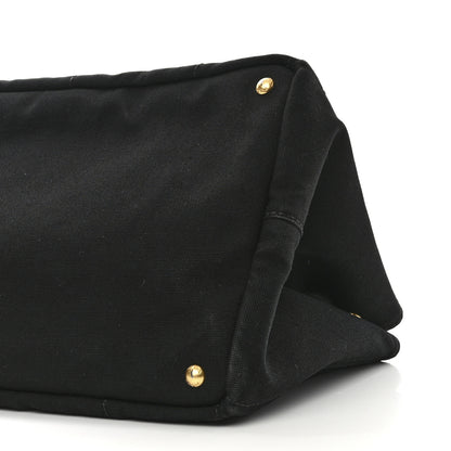 Prada Canvas Large Canapa Logo Tote Black 10 of 10