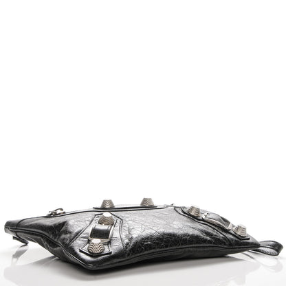 Balenciaga Chevre Giant 21 Silver Hardware Flat Handle Clutch Black 4 of 7