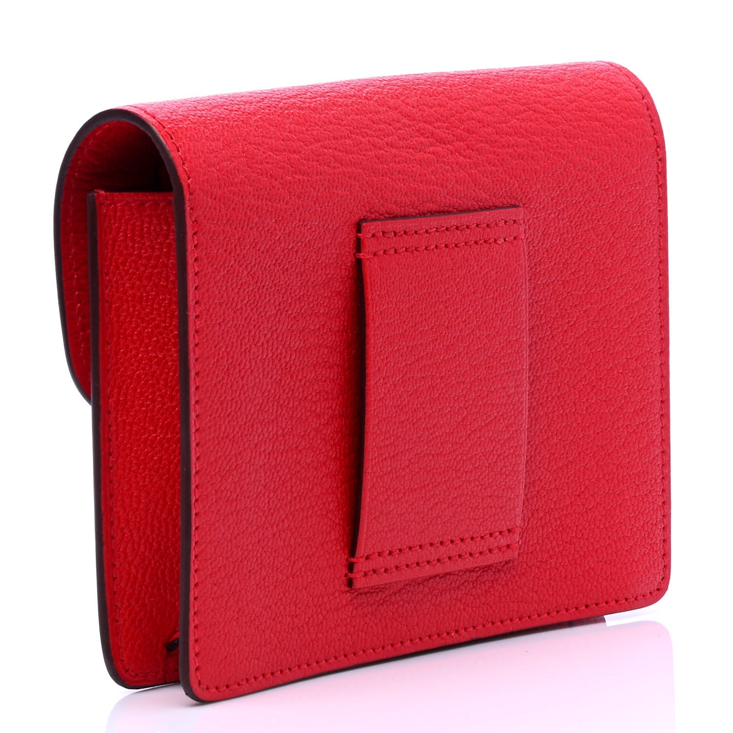 Hermes Chevre Mysore Roulis Slim Wallet Rouge De Coeur 2 of 8