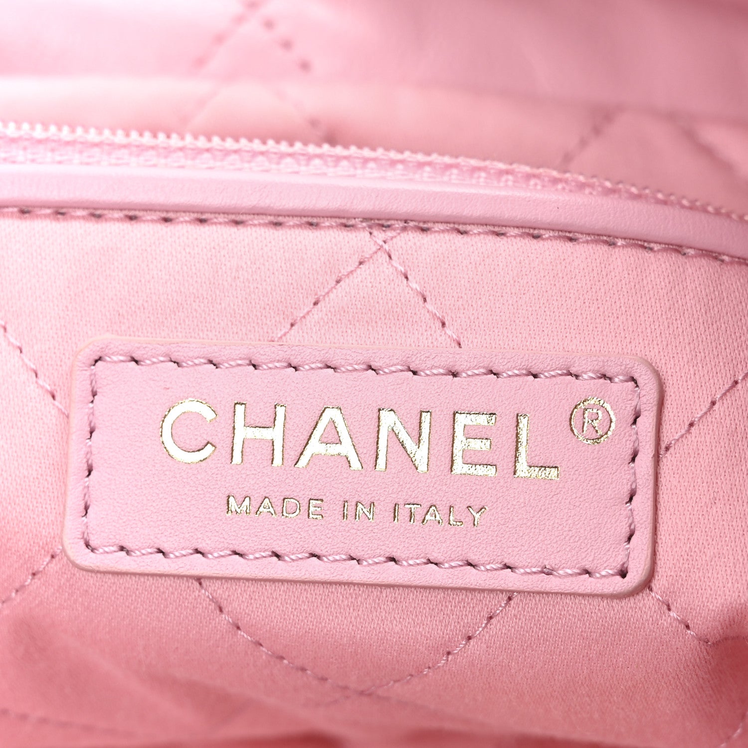 Chanel Shiny Calfskin Quilted Chanel 22 Drawstring Bag Pink 7 of 11