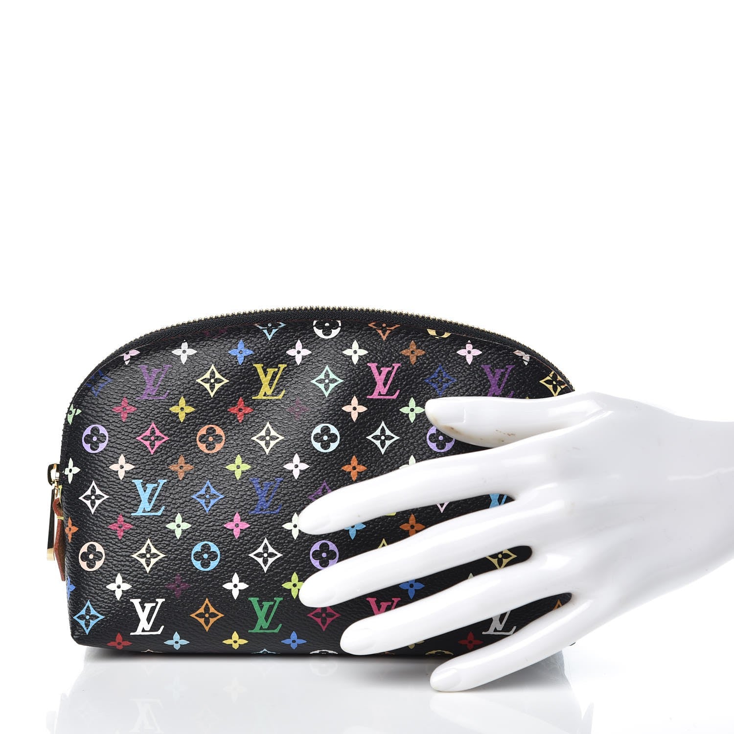 Louis Vuitton Monogram Multicolor Cosmetic Pouch Black Grenade 2 of 7