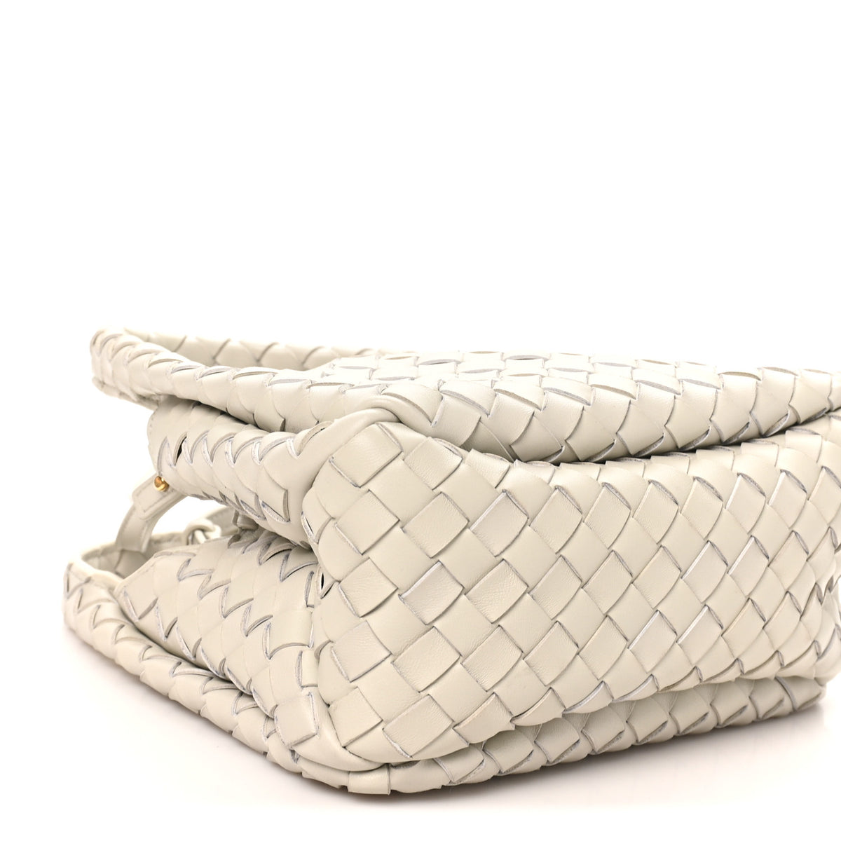 Nappa Intrecciato Baby Campana Shoulder Bag Silica Grey