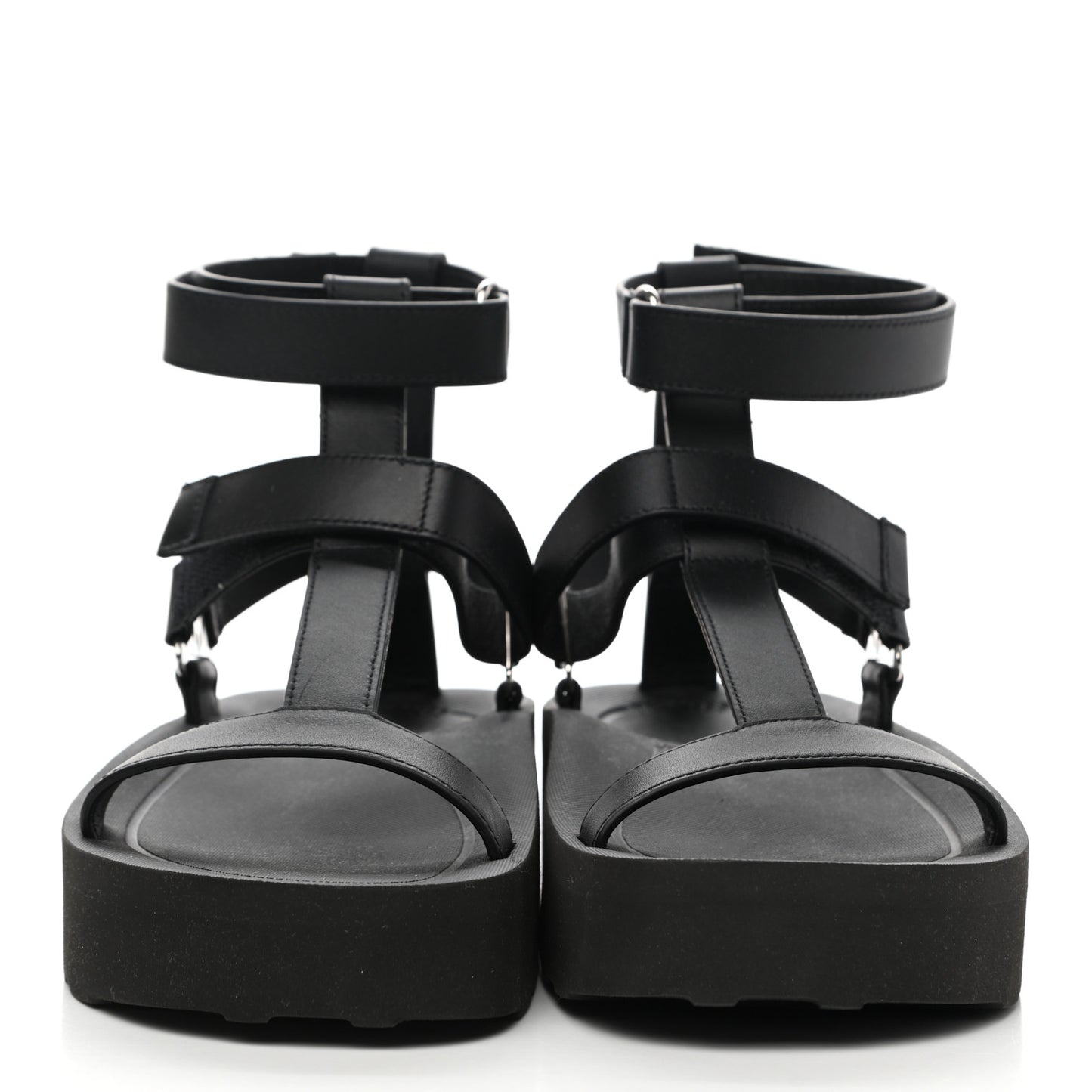 Calfskin Womens Enid Sandals 38 Black