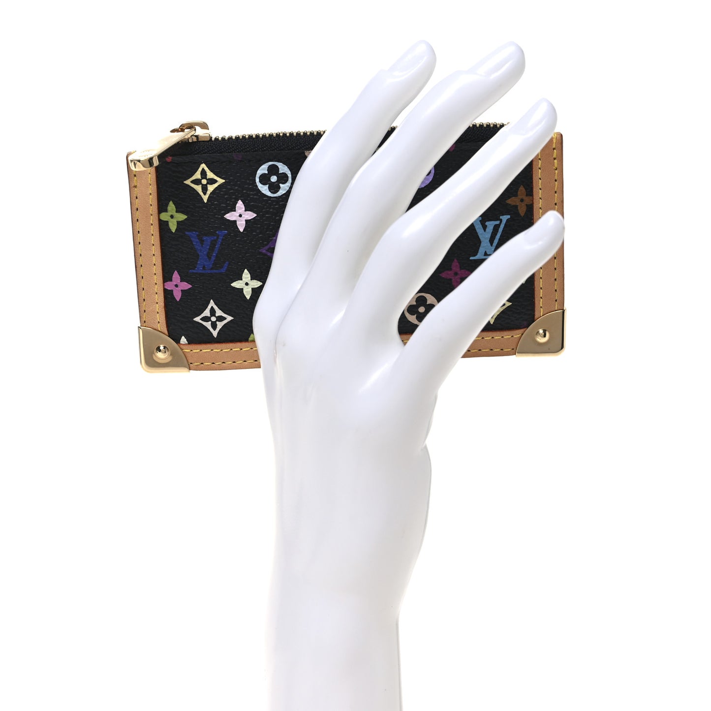 Monogram Multicolor Key Pouch Black