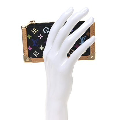 Louis Vuitton Monogram Multicolor Key Pouch Black 2 of 6