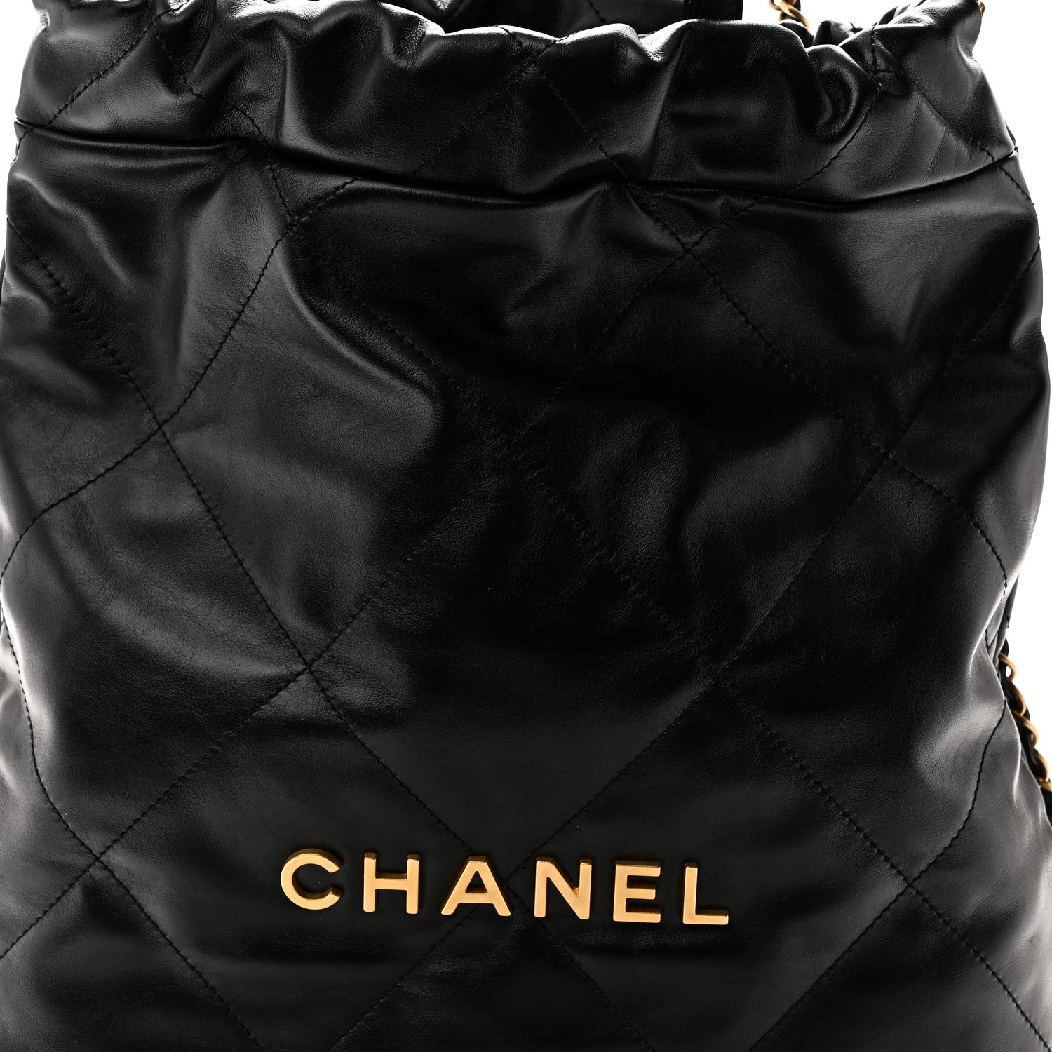 Chanel Shiny Calfskin Quilted Chanel 22 Backpack Black 8 of 10