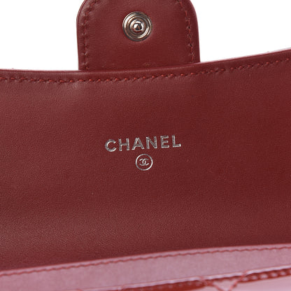 Chanel Patent Calfskin Quilted Small Flap Wallet Dark Red 7 of 9