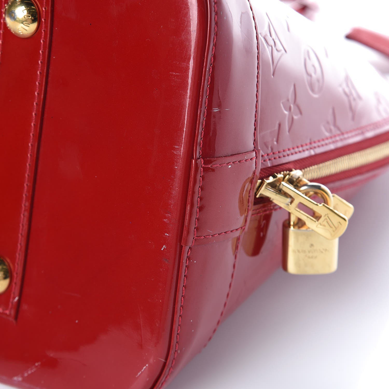 Louis Vuitton Vernis Alma GM Pomme D'Amour 9 of 9