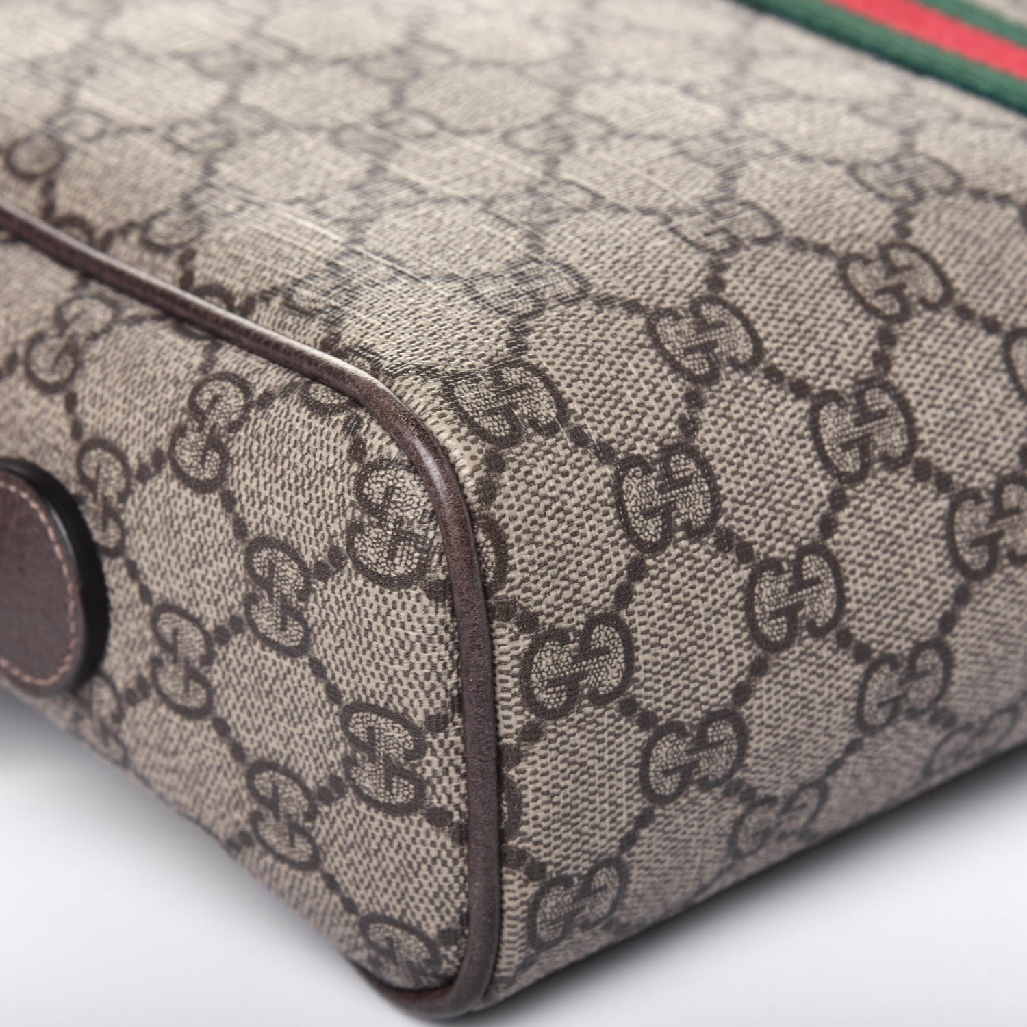 Gucci GG Supreme Monogram Web Small Ophidia Shoulder Bag Brown 16 of 21