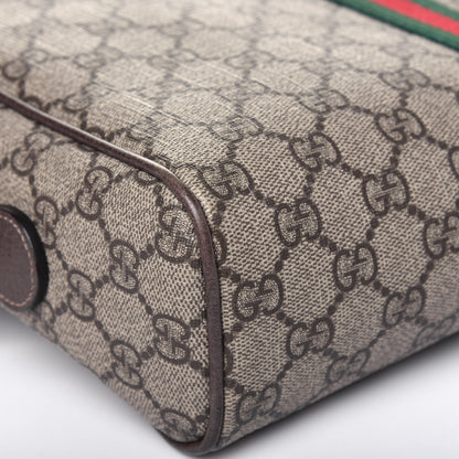 Gucci GG Supreme Monogram Web Small Ophidia Shoulder Bag Brown 16 of 21