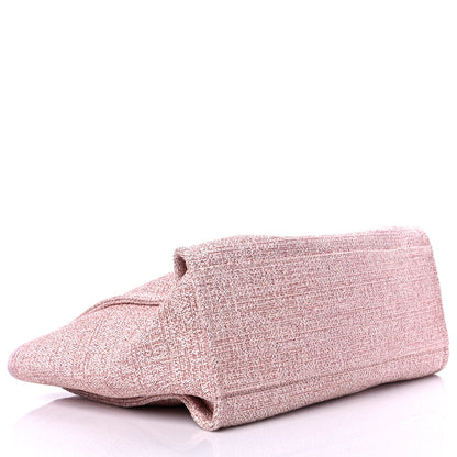 Chanel Lurex Boucle Deauville Medium Tote Pink 4 of 7