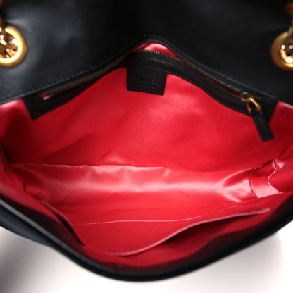 Gucci Velvet Matelasse Medium GG Marmont Shoulder Bag Black 5 of 9