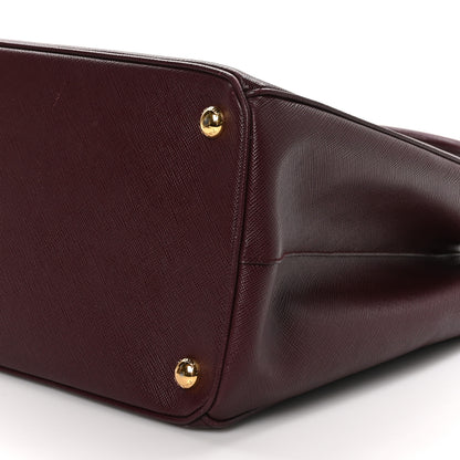 Prada Saffiano Vernice Medium Galleria Double Zip Cerise 10 of 11