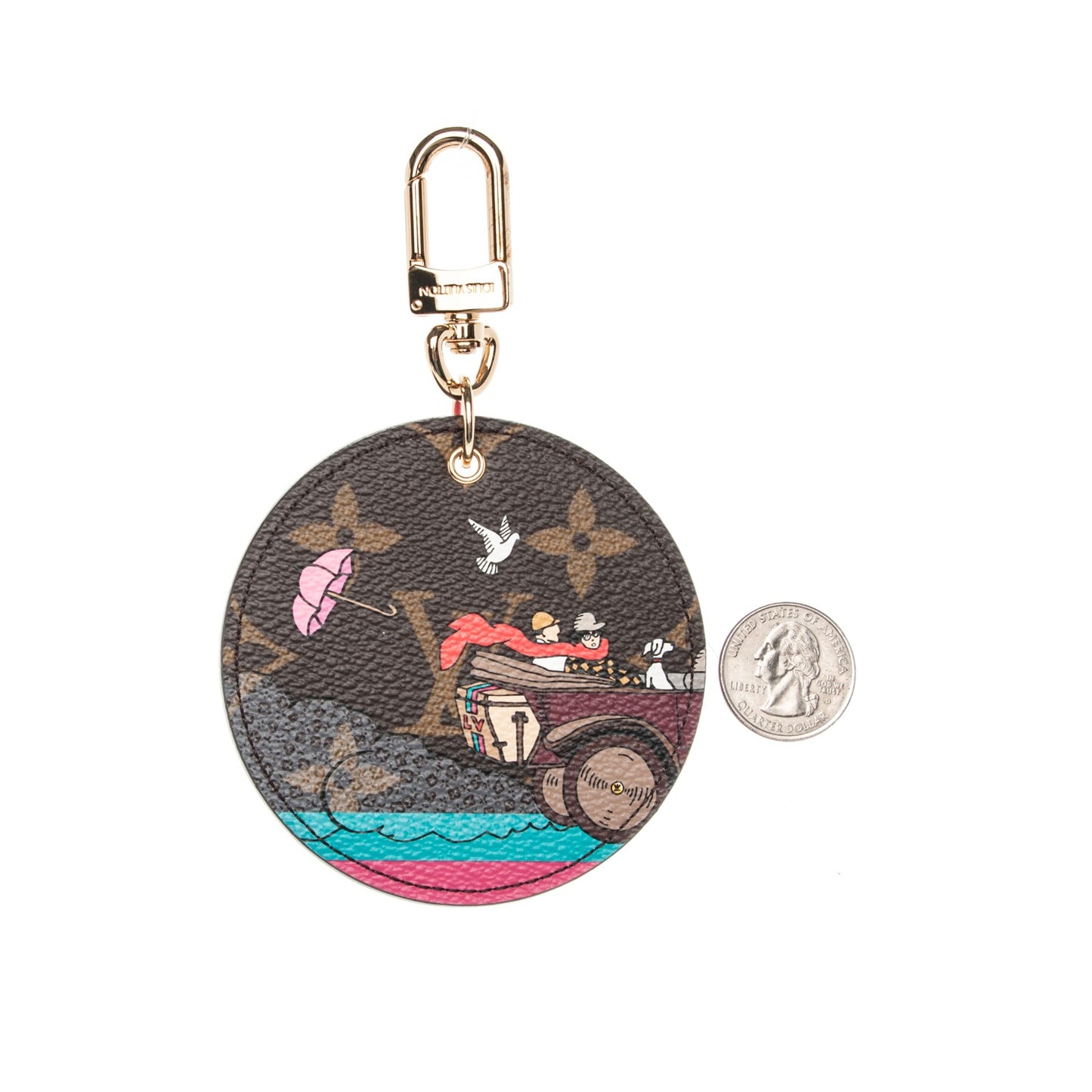 Monogram 2015 Christmas Animation Bag Charm Key Ring