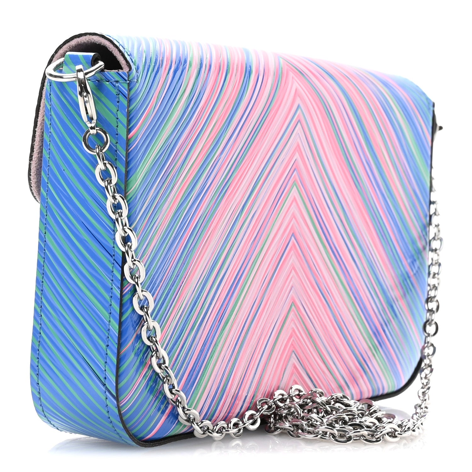 Louis Vuitton Epi Tropical Pochette Felicie Blue Rose 4 of 13