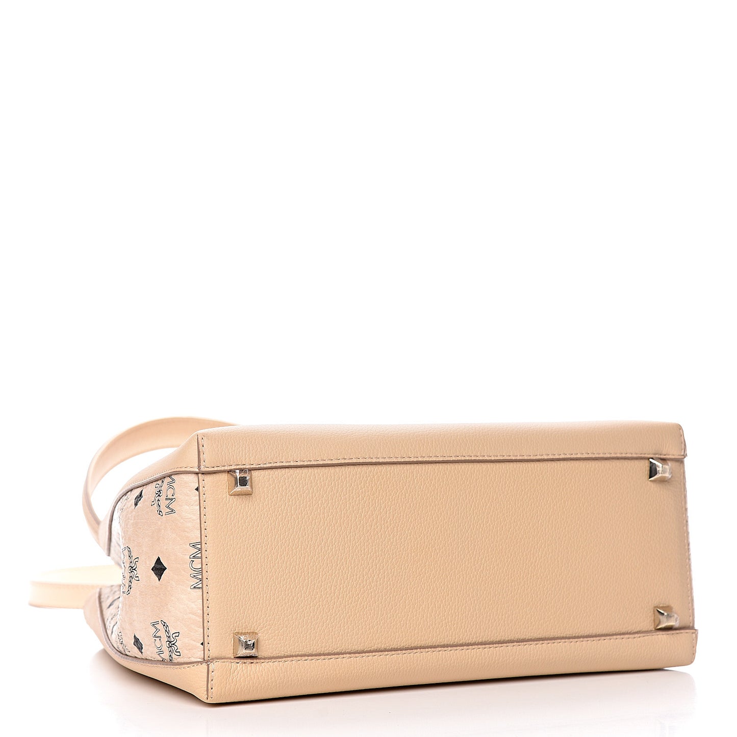 Grained Calfskin Visetos Medium Sarah Hobo Latte Beige