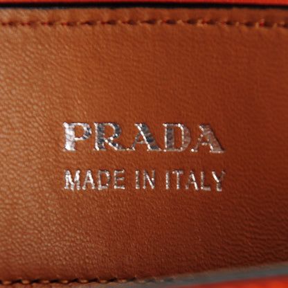 Prada City Calf Double Bag Papaya 6 of 7