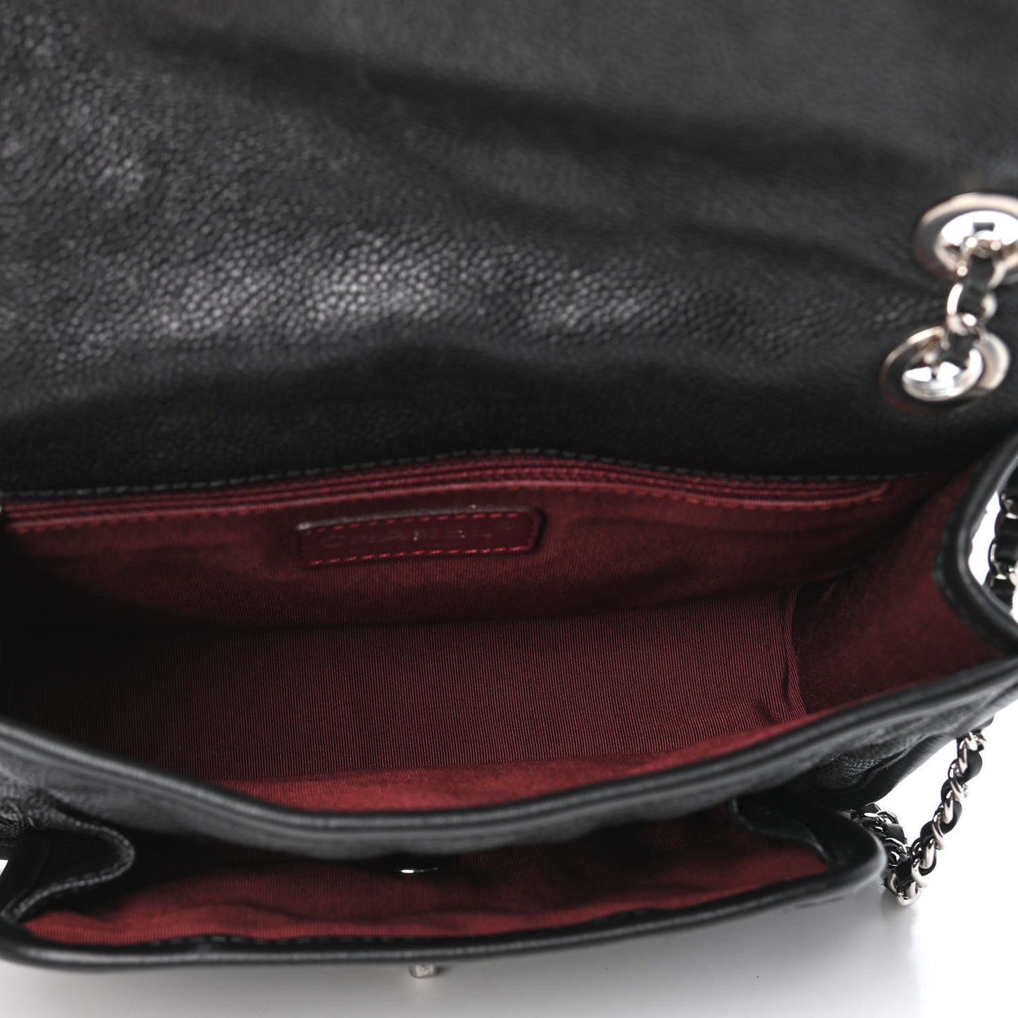 Caviar Quilted Mini French Riviera Flap Black