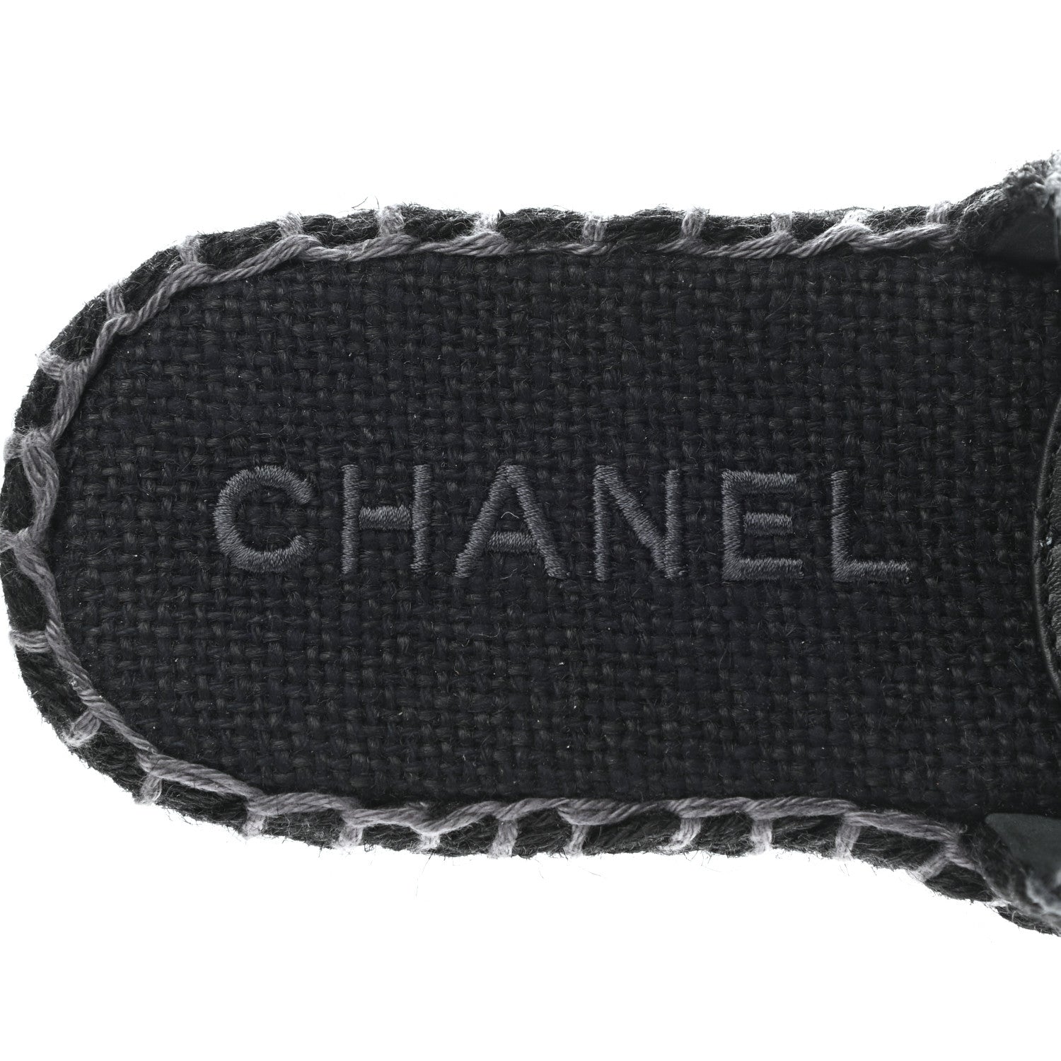 Chanel Cord Braided CC Mules 38 Black 7 of 9