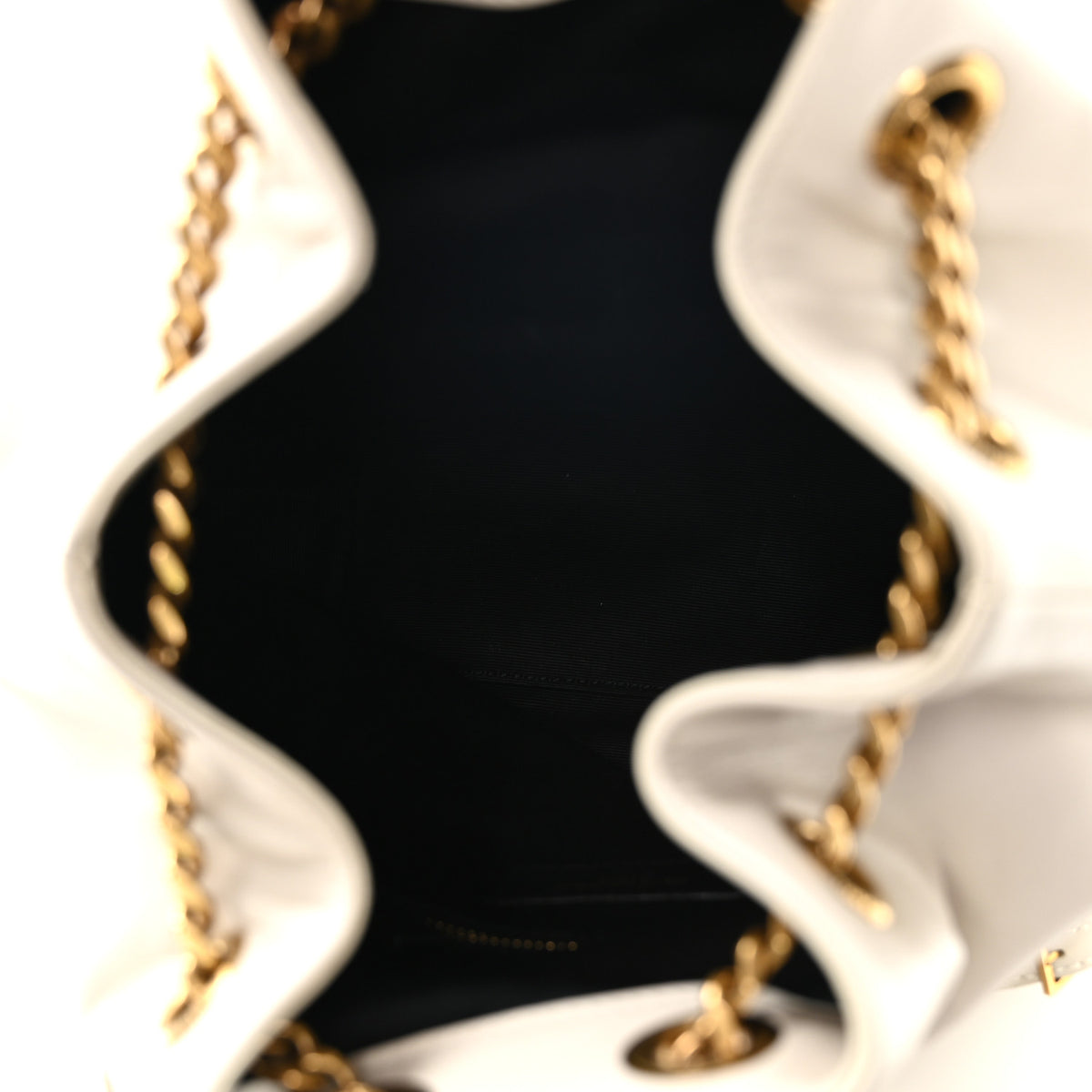 Saint Laurent Lambskin Matelasse Monogram Joe Backpack Cream 4 of 9