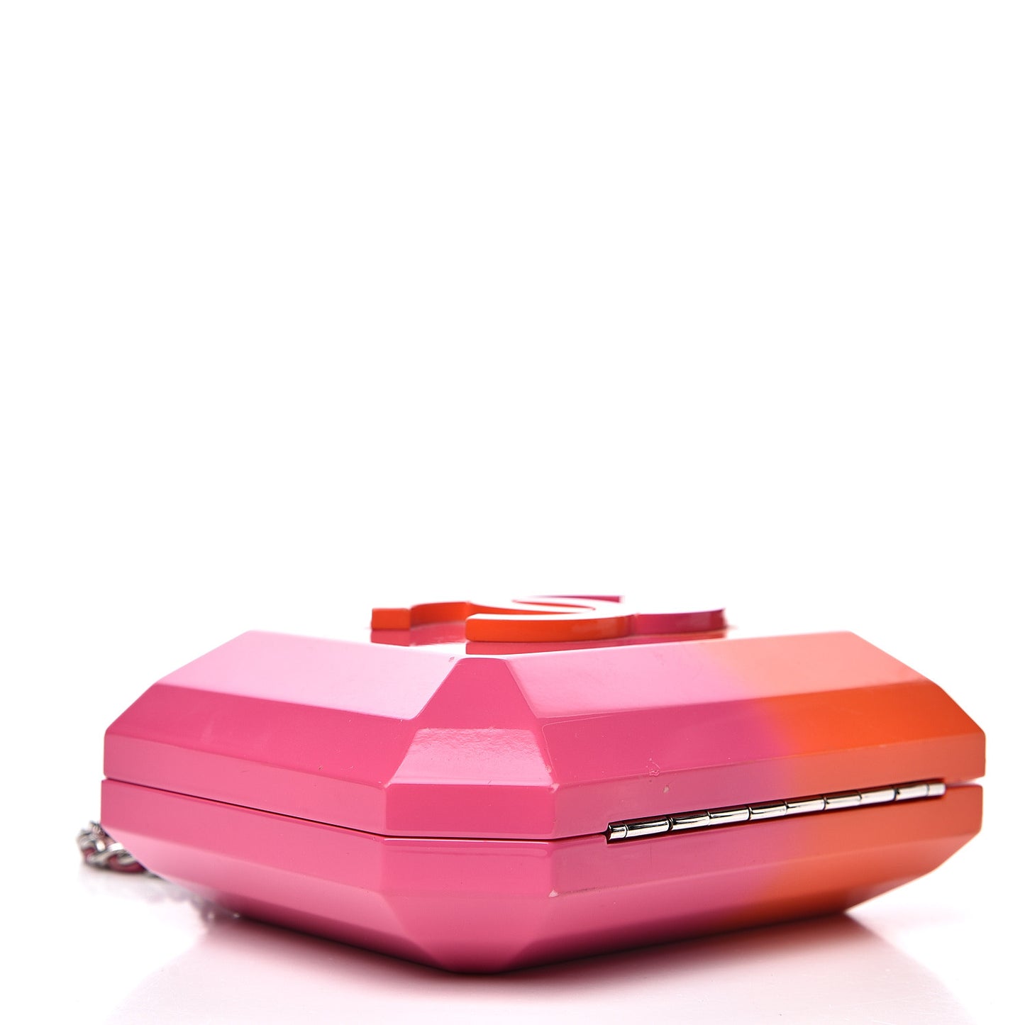 Faded Plexiglass CC Boy Brick Clutch Pink Orange