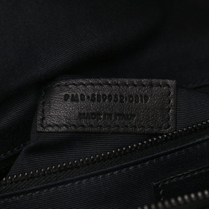 Saint Laurent Crinkled Calfskin Matelasse Monogram Niki Body Bag Black 7 of 9